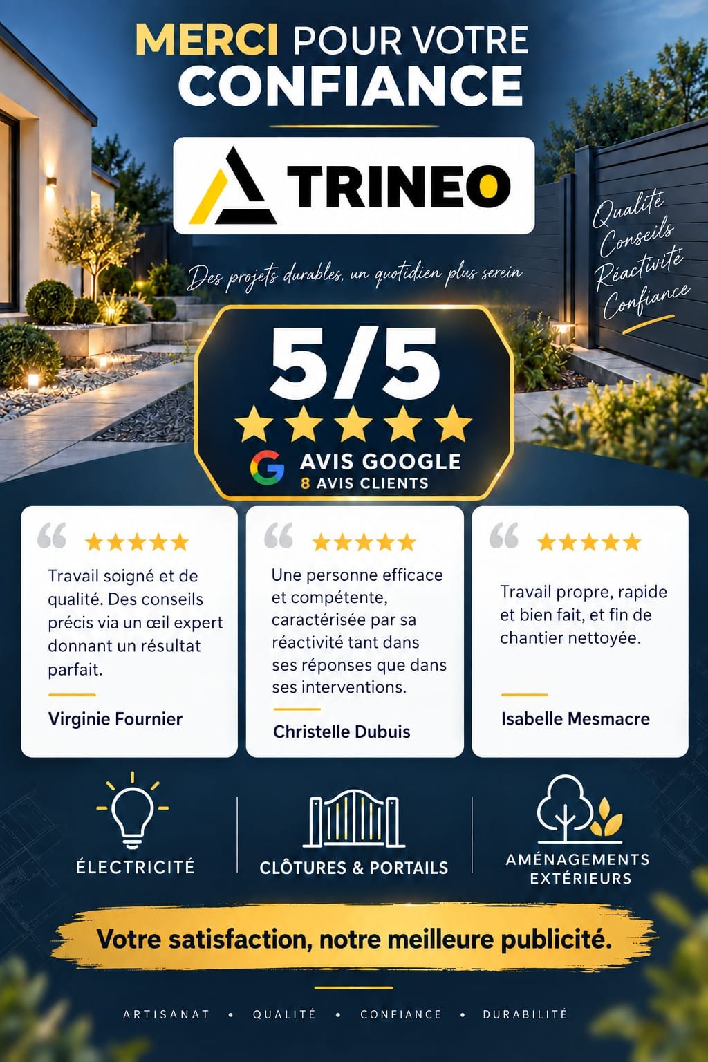 Affiche de confiance TRINEO Calais